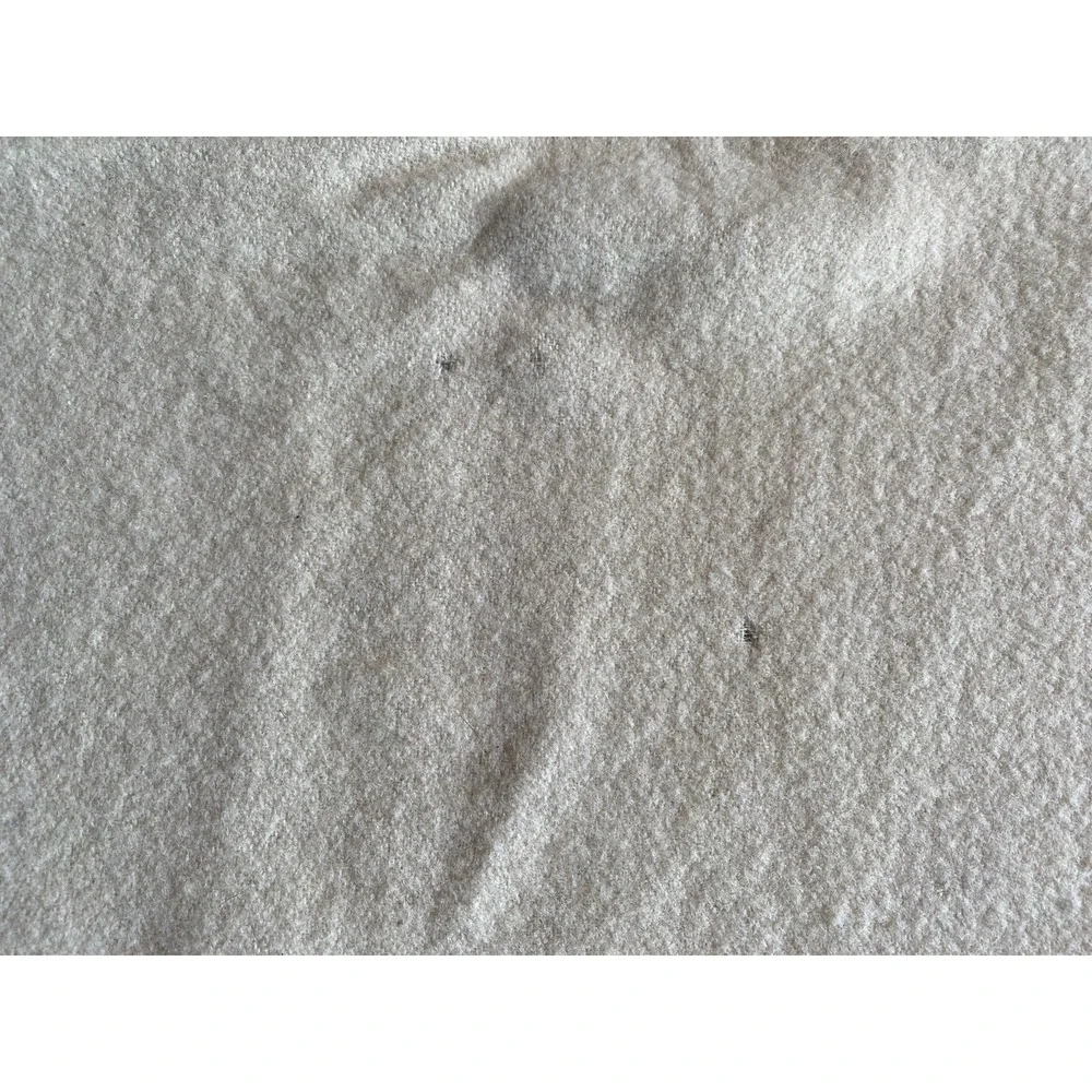 Faribo Satin Trim Cream Color 100% Wool Blanket 69x72 Vintage